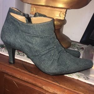 Denim heels